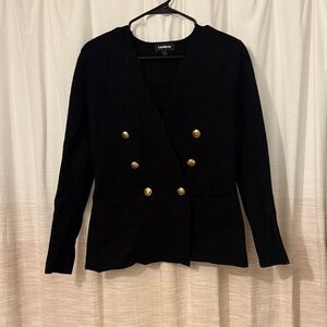 Express Black Blazer with Gold Buttons